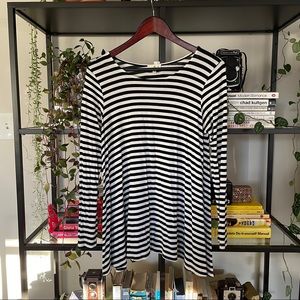 Puella black and white pull over Jersey shirt